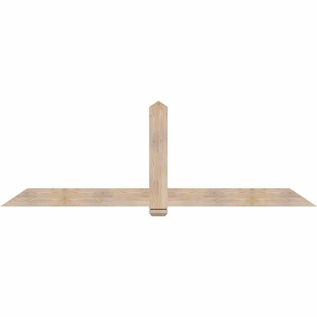 Ekena Millwork Eugene Smooth Timber Gable Bracket, Douglas Fir, 96"W x 32"H x 1 1/2"D x 5 1/2"F, 8/12 Pitch GBW096X32X0206EUG00SDF